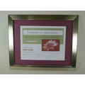 11"x14" Brushed Silver Wood Core Certificate Frame